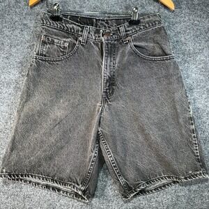 Levi's 560 Loose Fit Denim Shorts Mens 31 Black Vintage Made in USA Faded 90s